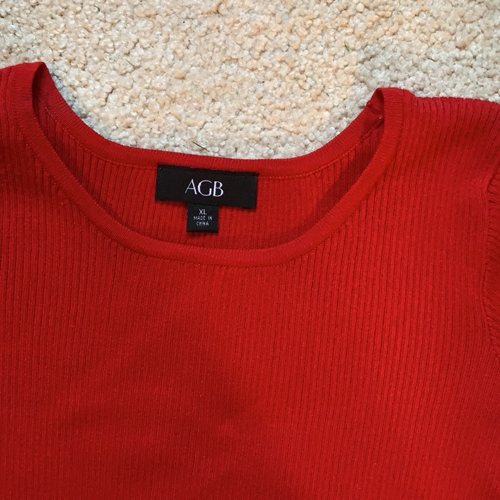 AGB brand red women’s long sweater - Picture 4 of 10